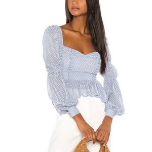 Song Of Style Clara Top Blue Size XS
